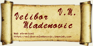 Velibor Mladenović vizit kartica